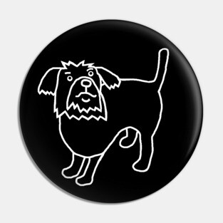 Minimal Ghost Dog Pin