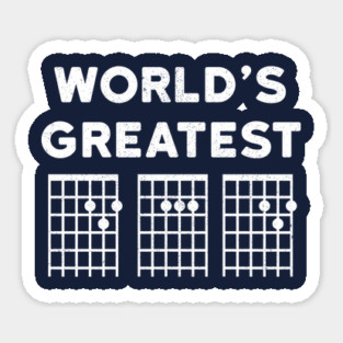 "World's Greatest D-A-D" Musician Father's Day Gift Sticker