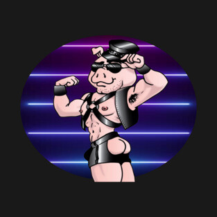 Neon Leather Pig T-Shirt