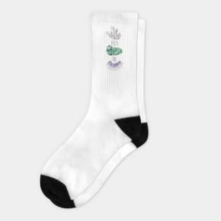 Rock On Malachite Quartz Amethyst Socks