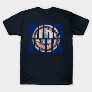 Patriotic Virginia Flag State Stack T-Shirt
