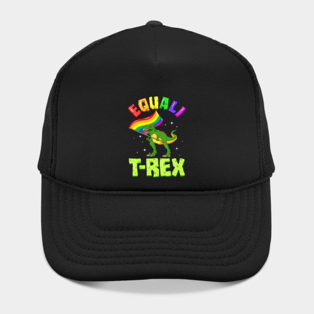 Equali T-Rex Dinosaur with Rainbow Pride Flag by creative