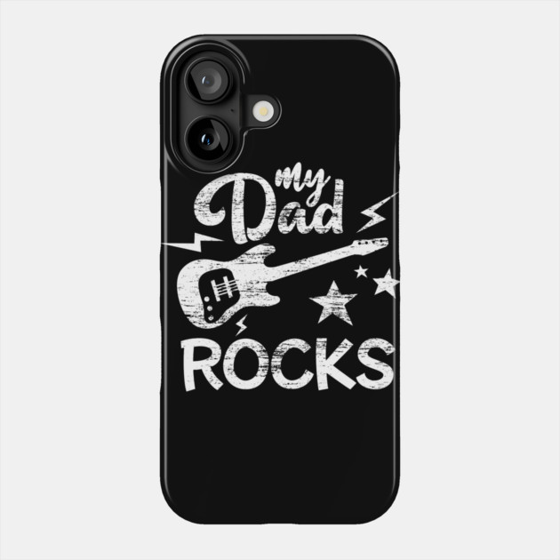 My Dad Rocks Minimalist Grunge Style Funny Gift Phone Case by creative
