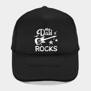 My Dad Rocks Minimalist Grunge Style Funny Gift Hat