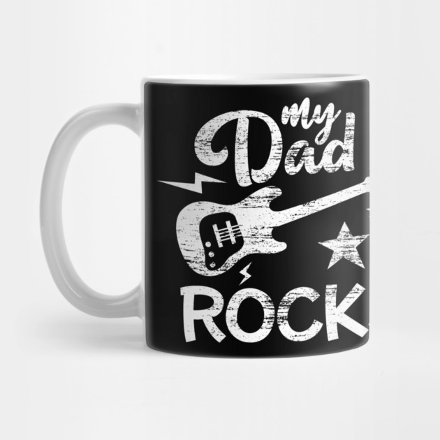 My Dad Rocks Minimalist Grunge Style Funny Gift by creative