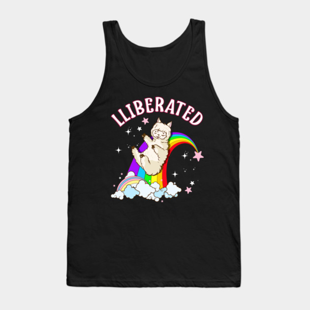 Rainbow Llama Gay Pride Funny Gift Tank Top by creative