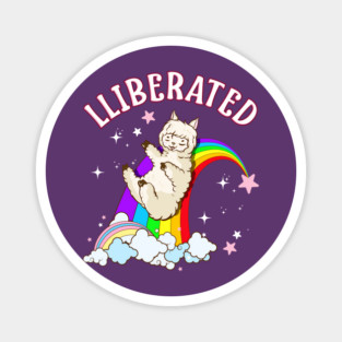 Rainbow Llama Gay Pride Funny Gift Magnet
