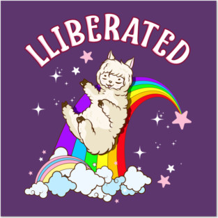 Rainbow Llama Gay Pride Funny Gift Posters and Art