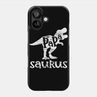 Papa Saurus Minimalist Grunge Style Funny Phone Case