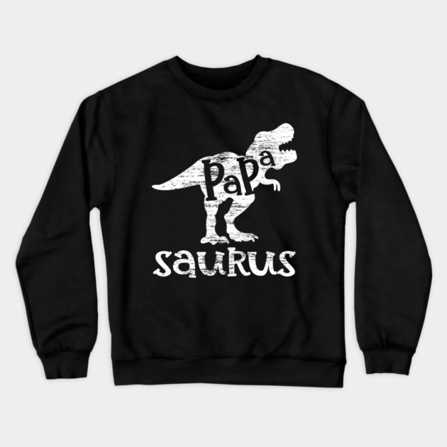 Papa Saurus Minimalist Grunge Style Funny Crewneck Sweatshirt by creative