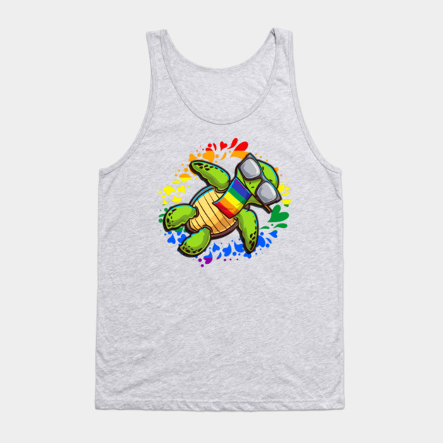 Rainbow Turtle Gay Pride Gift Tank Top by creative
