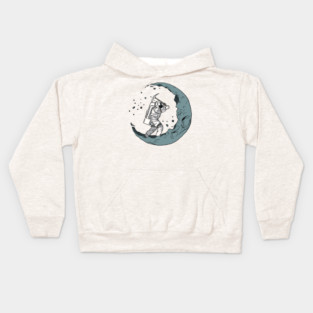 Moon Digging Astronaut Kids Hoodie