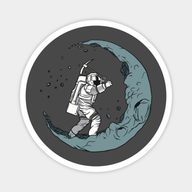 Moon Digging Astronaut Magnet by Cosmo Gazoo