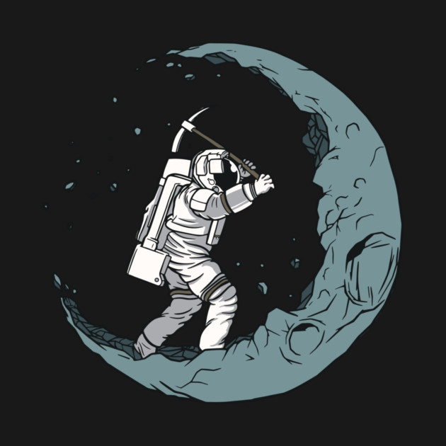 Moon Digging Astronaut by Cosmo Gazoo