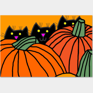 Halloween Cat Posters and Art