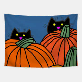 Halloween Cat Tapestry