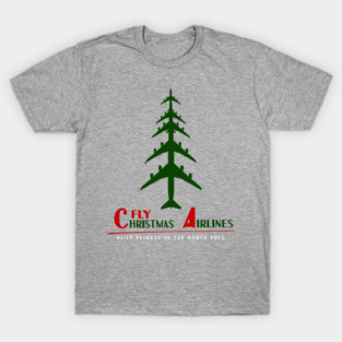 Fly Christmas Airlines Aviation Holiday Design T-Shirt
