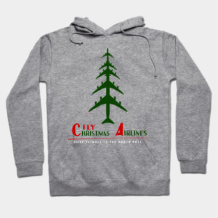 Fly Christmas Airlines Aviation Holiday Design Hoodie