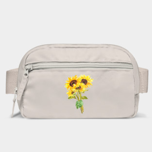 yellow sunflower bouquet flowers bouquet watercolor  2020 Bag