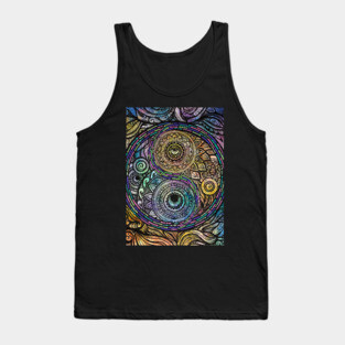 Trippy Yin yang mandala Tank Top
