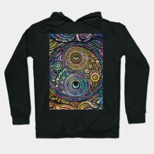 Trippy Yin yang mandala Hoodie