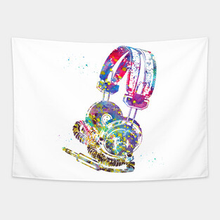Headphones Tapestry