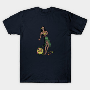 Hula Dancer (color - faded) T-Shirt