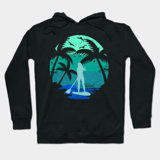 Standup Paddle Board Retro Vintage Design Gift Hoodie