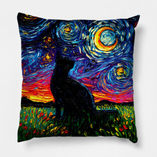 Black Cat Night Pillow
