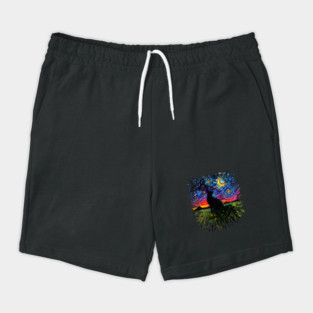Black Cat Night (Splash Version) Shorts
