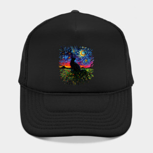 Black Cat Night (Splash Version) Hat