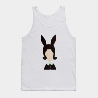 Belcher Art: Black Bunny Hat Tank Top