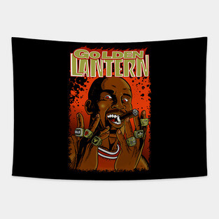 Golden Lantern Tapestry