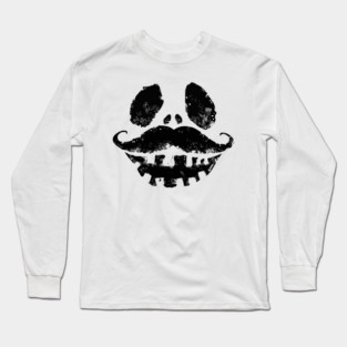 Halloween Jack-o-Lantern with Mustache Long Sleeve T-Shirt