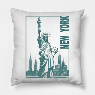 New York-Statue of Liberty Pillow