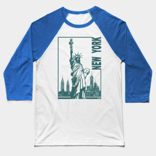 New York-Statue of Liberty Baseball T-Shirt