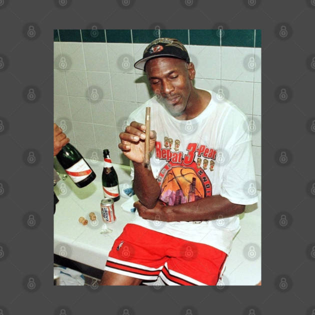 Vintage Michael Jordan Cigar 3peat The Last Dance T-Shirt