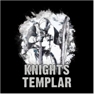 Knights Templar Crusader Christian Warrior Epic Honor Valor Abstract Art Posters and Art