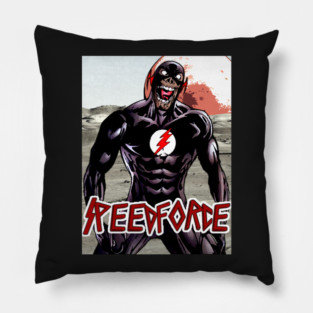 Black Flash Mars Slayer Font Pillow