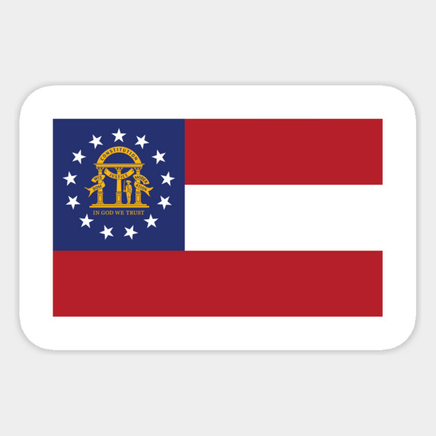 Georgia State Flag Pride Mask Sticker by stayfrostybro