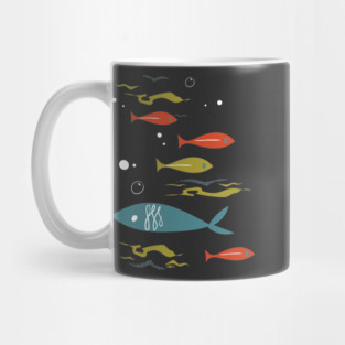 Mid Century Fish (double sided)- by Cathy Clark-Ramirez Mug