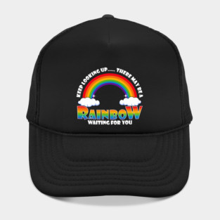 Gay Rainbow with Clouds Pride Hat
