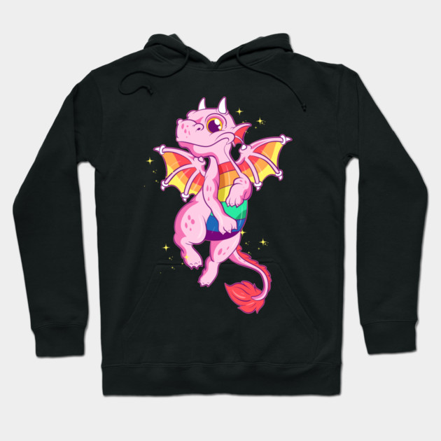 Gay Rainbow Dragon Equality Pride Funny Gift Hoodie by creative