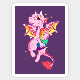 Gay Rainbow Dragon Equality Pride Funny Gift Sticker