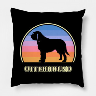 Otterhound Vintage Sunset Dog Pillow