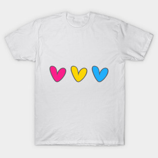 Pansexual hearts flag T-Shirt