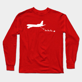 Refueling Santa KC 135 Stratotanker Aviation Holiday Design Long Sleeve T-Shirt