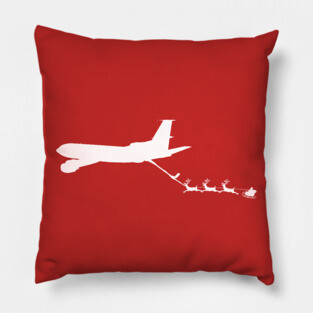 Refueling Santa KC 135 Stratotanker Aviation Holiday Design Pillow