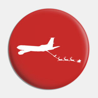 Refueling Santa KC 135 Stratotanker Aviation Holiday Design Pin