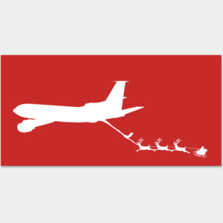 Refueling Santa KC 135 Stratotanker Aviation Holiday Design Posters and Art
